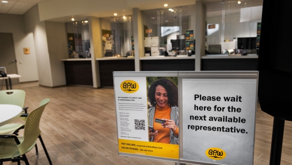 Customer Service Lobby sign